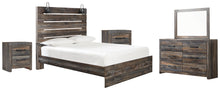 Load image into Gallery viewer, Drystan  Panel Bed With Mirrored Dresser And 2 Nightstands
