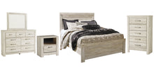 Load image into Gallery viewer, Bellaby Queen Panel Bed with Mirrored Dresser, Chest and Nightstand
