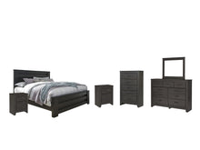 Load image into Gallery viewer, Brinxton King Panel Bed with Mirrored Dresser, Chest and 2 Nightstands
