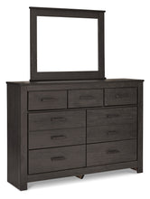 Load image into Gallery viewer, Brinxton Full Panel Headboard with Mirrored Dresser, Chest and 2 Nightstands

