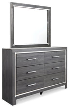 Load image into Gallery viewer, Lodanna King Panel Bed with 2 Storage Drawers with Mirrored Dresser and 2 Nightstands
