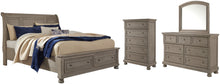 Load image into Gallery viewer, Lettner California King Sleigh Bed with Mirrored Dresser and Chest
