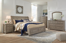 Load image into Gallery viewer, Lettner California King Sleigh Bed with Mirrored Dresser and Chest

