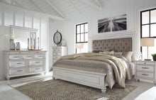 Load image into Gallery viewer, Kanwyn Queen Panel Bed with Mirrored Dresser and 2 Nightstands

