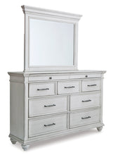 Load image into Gallery viewer, Kanwyn King Panel Bed with Mirrored Dresser and Chest
