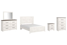 Load image into Gallery viewer, Gerridan Queen Panel Bed with Mirrored Dresser, Chest and Nightstand
