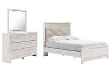 Load image into Gallery viewer, Altyra Full Panel Bed with Mirrored Dresser
