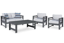 Load image into Gallery viewer, Amora Outdoor Loveseat and 2 Chairs with Coffee Table
