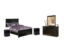 Load image into Gallery viewer, Maribel Full Panel Headboard with Mirrored Dresser and 2 Nightstands
