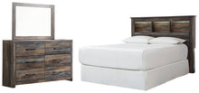 Load image into Gallery viewer, Drystan / Bookcase Headboard With Mirrored Dresser
