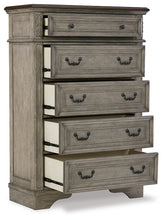 Load image into Gallery viewer, Lodenbay California King Panel Bed with Mirrored Dresser and Chest
