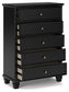 Lanolee Twin Panel Bed with Mirrored Dresser and Chest