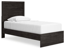 Load image into Gallery viewer, Belachime Twin Panel Bed with Mirrored Dresser and 2 Nightstands
